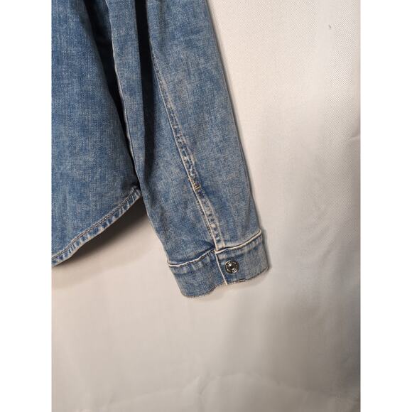 Chico's Women's Sequin Embellished Denim Jacket Snap Size 3(XL)(568) - Picture 9 of 12